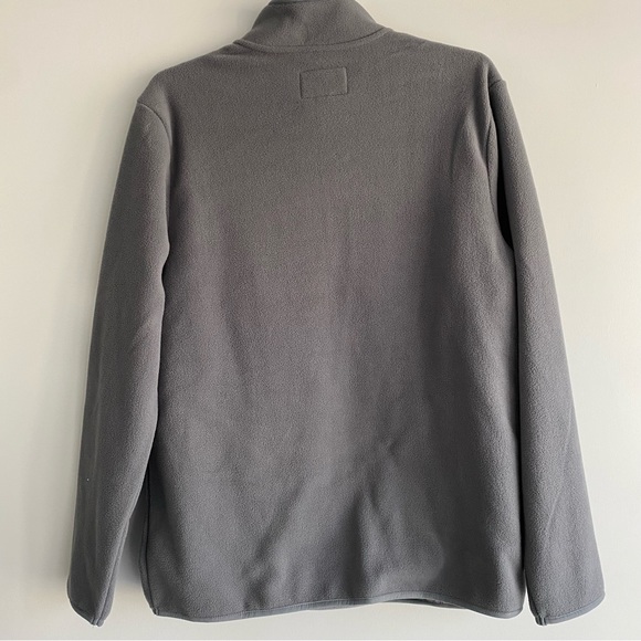 Men's Polar Fleece High Neck 1/2 Zip Sweatshirt - Goodfellow & Co Gray Size L - Picture 7 of 9